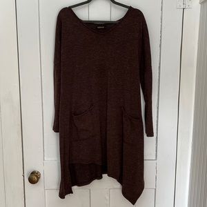 Reborn Brown Dress with 2 Front Pockets Size L